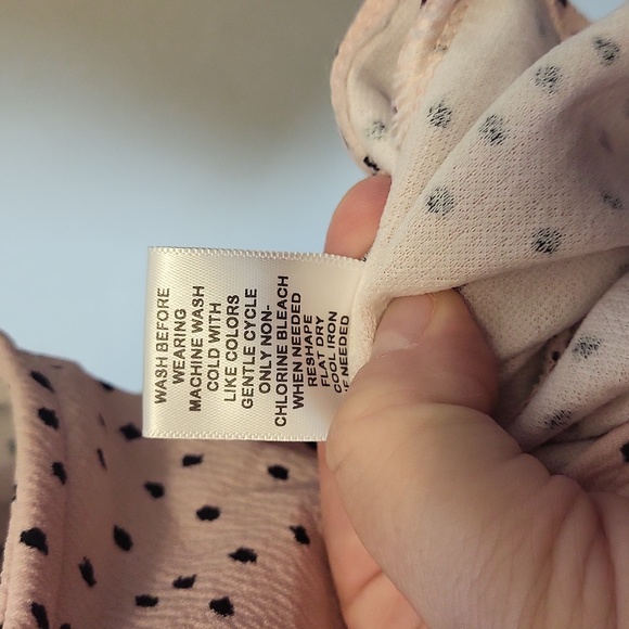 Pink Polka Dot Empire Waist Blouse - Picture 6 of 6